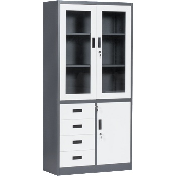 Метален шкаф cr-1278 e sand - бял графит