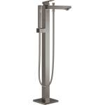 GROHE Eurocube - Смесител за вана за вграждане в пода, с аксесоари, матиран Hard Graphite 23672AL1 (23672AL1)