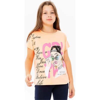 Breeze Детска тениска за момиче - Оранжева #379605 (379605_Оранжев)