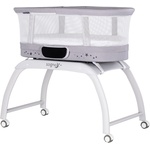 Chipolino Бебешка кошара-люлка с LED дисплей Chipolino - Sogno, сива (KOSSG02501GR) - baby