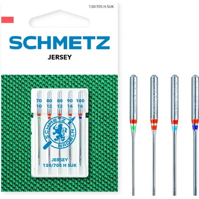 Jehly na pleteninu Schmetz 130/705 H SUK VLS 70-100 JERSEY