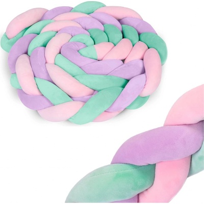 Ricokids Pletenec do postieľky 3m mätovo ružová a fialová