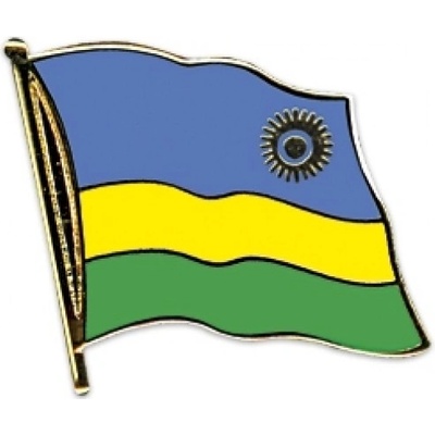 Odznak (pins) 20mm vlajka Rwanda - farebný