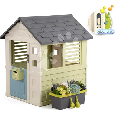 Smoby Domček s kvetináčom pod oknom Jolie Playhouse Life rozšíriteľný s 3 oknami a 2 žalúziami