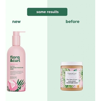 Image 1 of Flora & Curl Овлажняваща маска Flora&Curl Rose Water Molasses Moisture Mask, 300мл