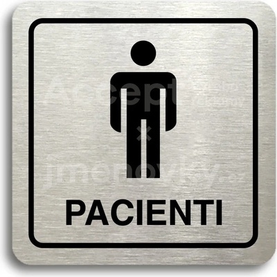 ACCEPT Piktogram pacienti II - stříbrná tabulka - černý tisk