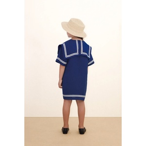 Tinycottons Детска рокля с лен STRIPES TINY DRESS (SS26.222)