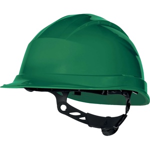 Delta Plus Delta quartz up iii / Предпазна каска с къс визьор - зелена, регулируема (quarup3ve)