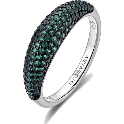 Brosway strieborný prsteň Life Green Fancy FLG125