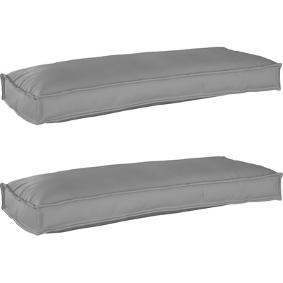 vidaXL Комплект възглавници за палет 2 pcs Сив 100 x 40 x 8 см (42001689)