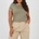 Brave Soul Plus Size Short Sleeve T-shit with Contrast Neck and Sleeve Rib - Khaki/Camel