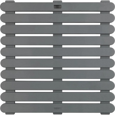Wenko 22947100 - Подложка за душ, подходяща за вътрешна и външна употреба, 55 x 55 см, сива (WE0644)
