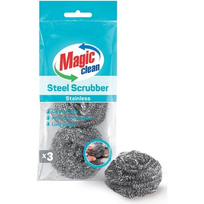 Convoy World 3 бр неръждаема домакинска тел кърли Magic Clean (HSSI039)
