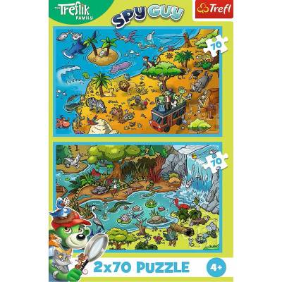 Trefl - Puzzle 2x70 Trefliki in the Animal Kingdom - 40 - 99 piese