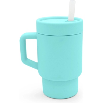 Melii Силиконова чаша със сламка Melii - 265 ml, Blue (ML19910)