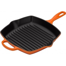 Le Creuset grilovací pánev čtvercová oranžová 26 x 26 cm