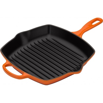 Le Creuset grilovací pánev čtvercová oranžová 26 x 26 cm