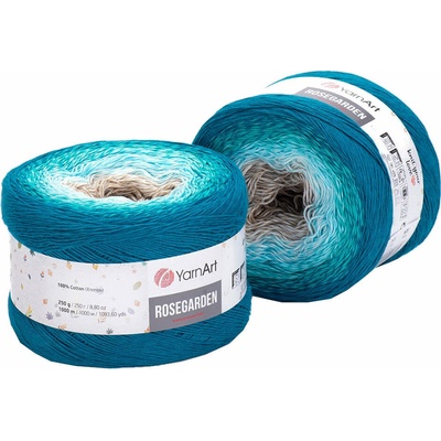 YARNART Rose Garden 324 Blue Brown Плетива прежда (Rose Garden 324)