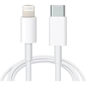 Planet Tech Кабел съместим с iPhone, 20W, USB-C /Lightning USB Cable, 1 метър, Бял (MK0X2AM/A)