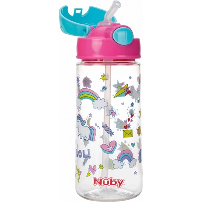 Nuby Láhev sportovní netekoucí s brčkem 530 ml