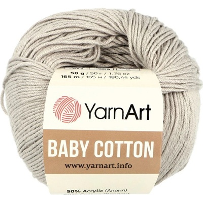 YarnArt Baby Cotton 406 svetlá sivá