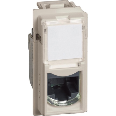 BTicino Розетка RJ45 cat. 5e UTP конектор toolless IDC 1 мод. цвят Крем Living Now - KM4279C5E (KM4279C5E)