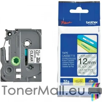 Brother Tape Black on Clear Brother TZ-131