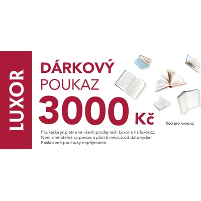 Luxor Elektronický dárkový poukaz 3000 Kč - Knihomolský