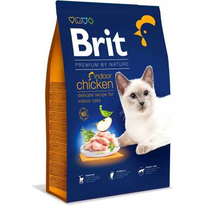 BRIT Premium by Nature Indoor krmivo pre nechodiace mačky kuracie mäso 8 kg