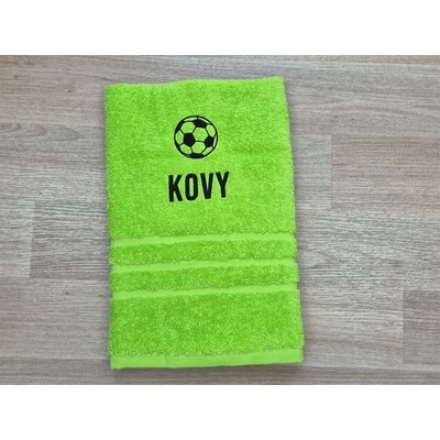 Povlečení Plus ručník se jménem pistáciový 50 x 100 cm fotbalový míč Kovy
