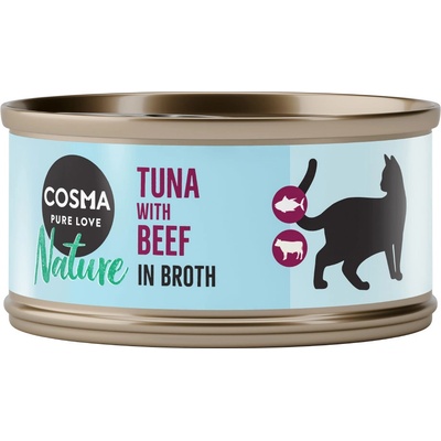 Cosma Nature Tuňák s hovězím 24 x 70 g