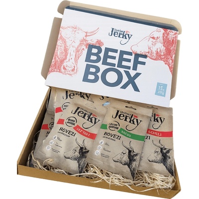 Jihočeské Jerky Degustační balíček Beef 15 x 20 g – Zbozi.Blesk.cz