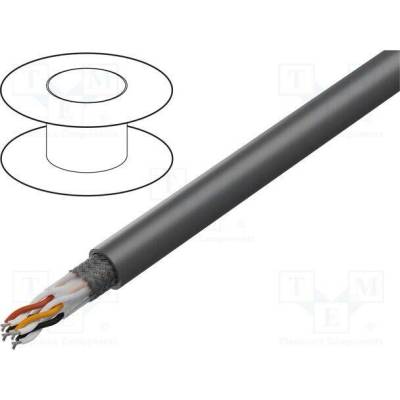 Alpha Wire B962043 GE321 Vodič Pro-Tekt4x2x26AWG PVC tmavě šedá 300V 50m 164ft