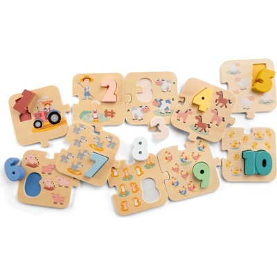 New Classic Toys puzzle učíme sa číslice farma