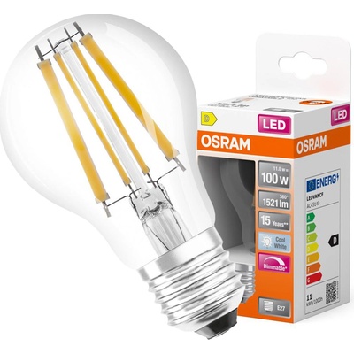 Osram LED žiarovka E27 A60 12W 100W 1521lm 4000K Neutrálne 320° Stmievateľné vlákno SUPERSTAR