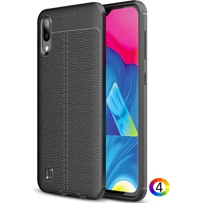 Samsung Galaxy M10 Удароустойчив Litchi Skin Калъф и Протектор