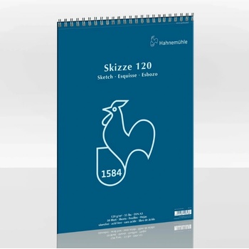 Hahnemühle skicár 1584 špirálová väzba 120 gsm 50 listov A4