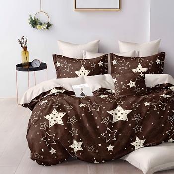 EmonaMall Двулицево спално бельо с ластик EmonaMall, 6 части - Модел S19076 (S19076-12000e)