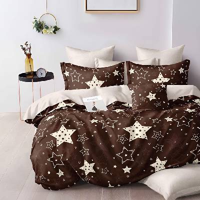 EmonaMall Двулицево спално бельо с ластик EmonaMall, 6 части - Модел S19076 (S19076-12000e)