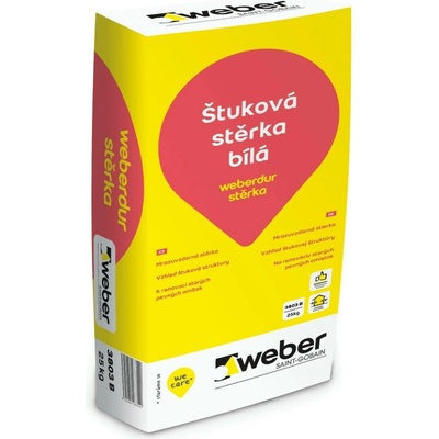 Stěrka štuková weber bílá – 25 kg