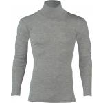 Engel Мъжко копринено термобельо Engel Roll-neck L/S Merino base layer - Light Grey Melange - размер 50/52 (EU) (014-1428-0115)
