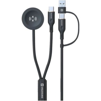SWISSTEN Wireless magnetic charging cable 2in1 for Samsung Watch + USB-C 1, 2 m