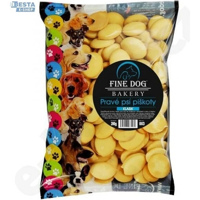 BAKERY FINE DOG Pravé psí piškoty ŽLUTÉ 200 g