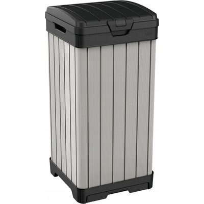 Keter Odpadkový kôš s vekom, plastový, sivý, 125 l