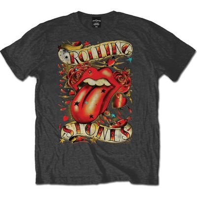 The Rolling Stones tričko Tongues & Stars Hnedá