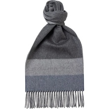 Joshua Ellis 1767 Joshua Ellis Semi Plain Cashmere Blend Scarf Grey & Fudge