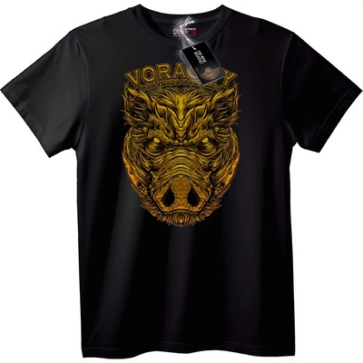 NOONEBRAND Тениска Златна дива свиня - XL, Black