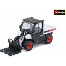 Bburago BOBCAT TOOLCAT 5600 W/ PALLET FORK WHITE & BLACK DIECAST