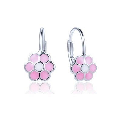 NUBIS Stříbrné dívčí náušnice kytičky - DN-0094