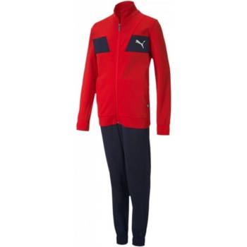 Puma Poly Suit Cl High Risk Red D Boys dětská sportovní souprava